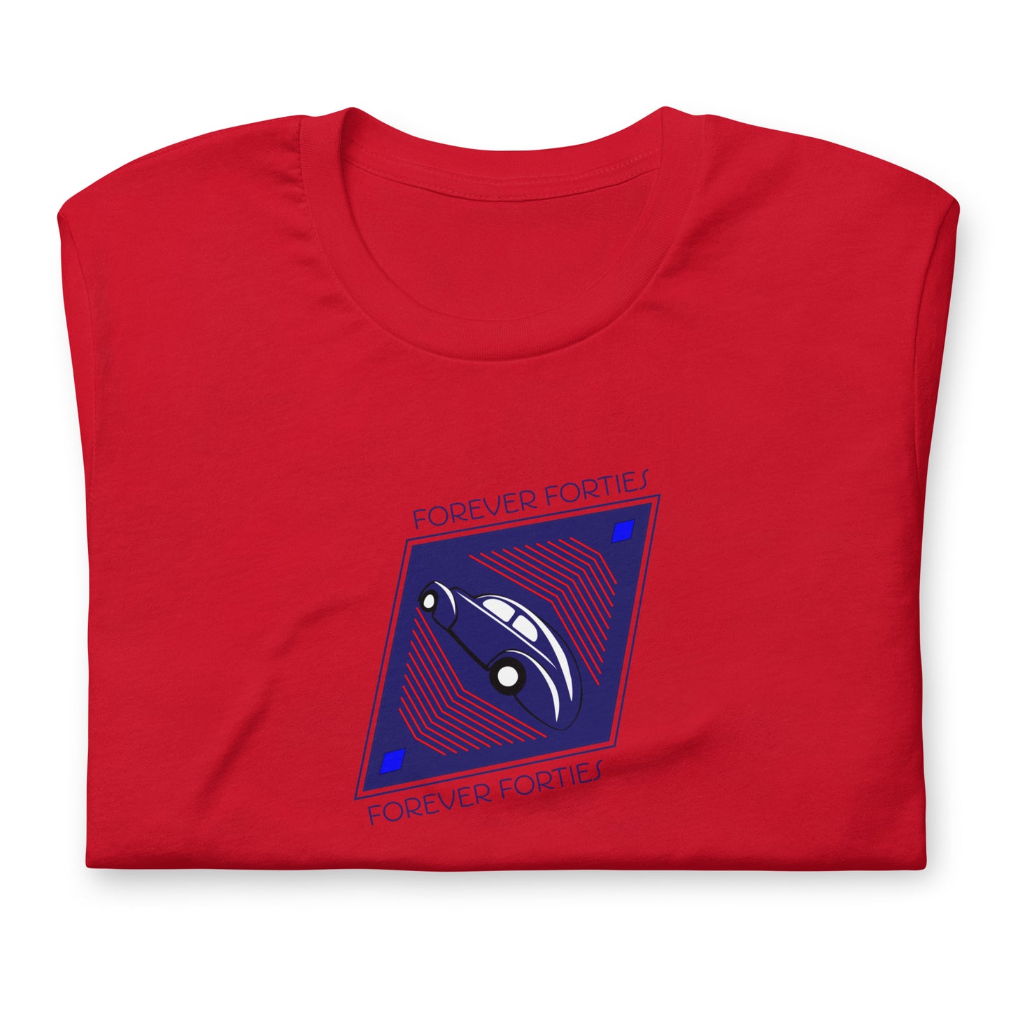Unisex t-shirt Kukloso Forever Forties Angled Diamond Navy No 1 - Free Shipping