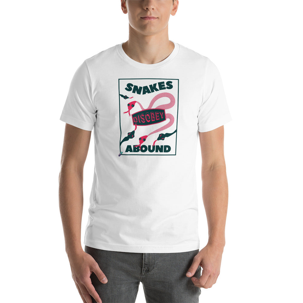 Unisex t-shirt Kukloso Disobey 'Snakes Abound' - Free Shipping