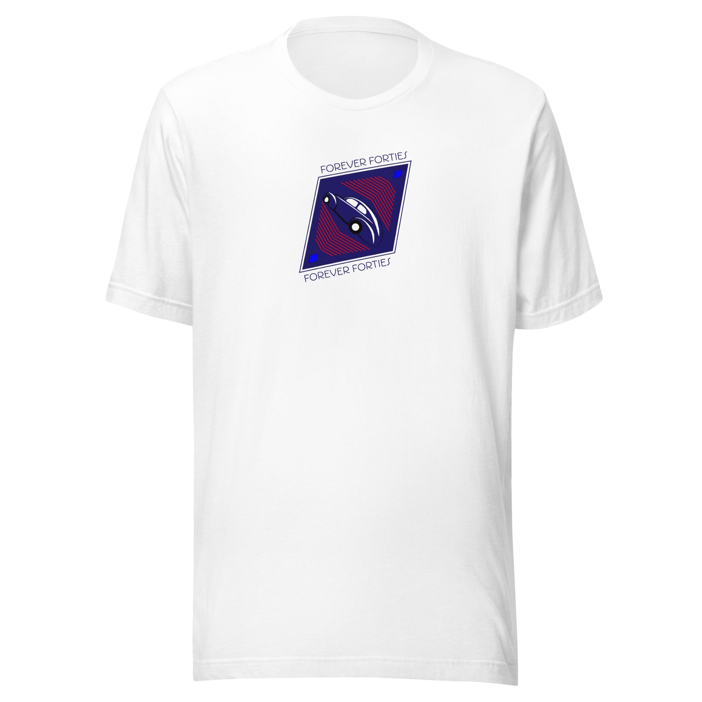 Unisex t-shirt Kukloso Forever Forties Angled Diamond Navy No 1 - Free Shipping