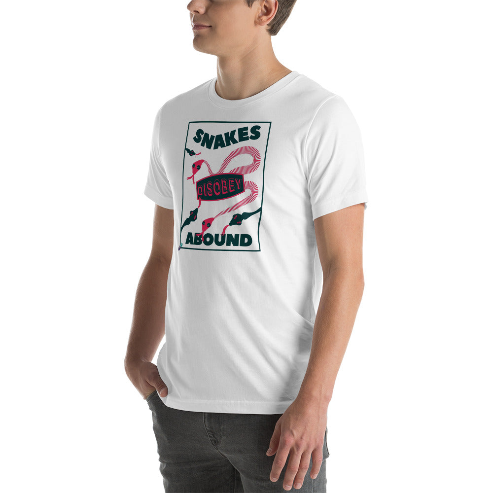 Unisex t-shirt Kukloso Disobey 'Snakes Abound' - Free Shipping