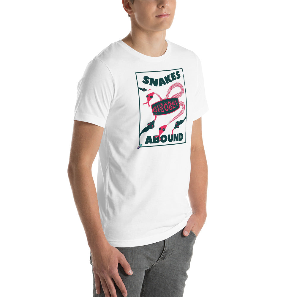 Unisex t-shirt Kukloso Disobey 'Snakes Abound' - Free Shipping