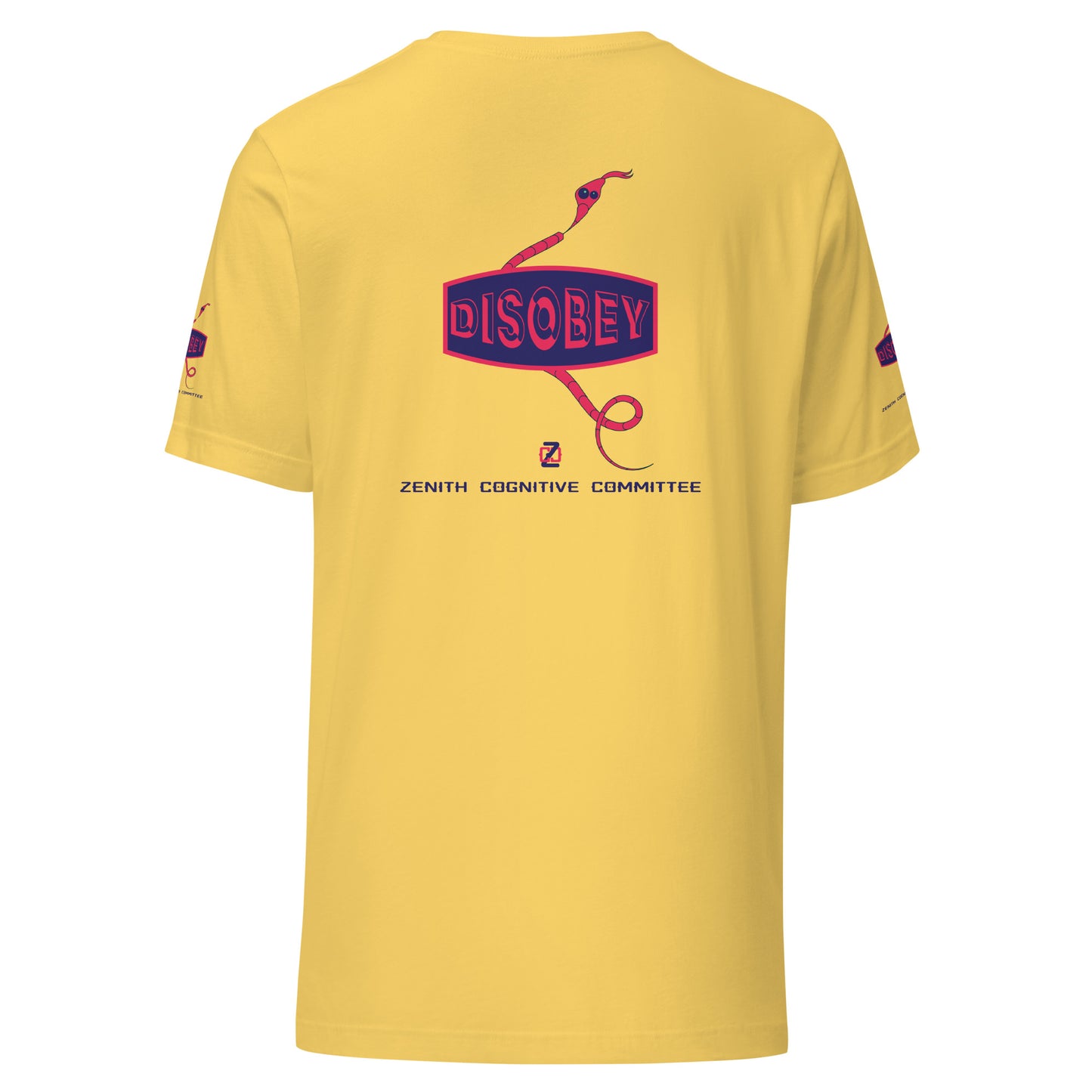 Unisex t-shirt Kukloso Disobey Logo on front & sleeves w/snake Navy/Pink - Free Shipping