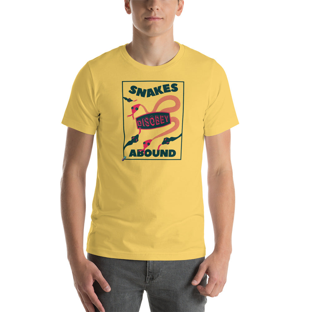 Unisex t-shirt Kukloso Disobey 'Snakes Abound' - Free Shipping