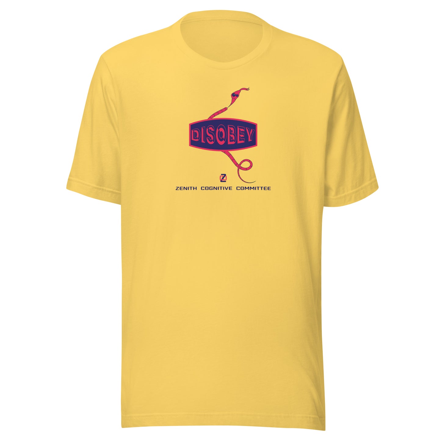 Unisex t-shirt Kukloso Disobey Logo Front w/snake Navy/Pink - Free Shipping