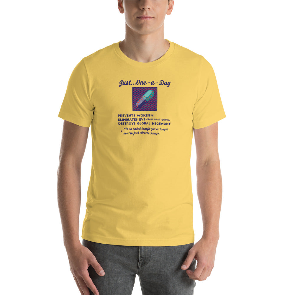 Unisex t-shirt Kukloso Just ' One-A- Day ' Light- Free Shipping