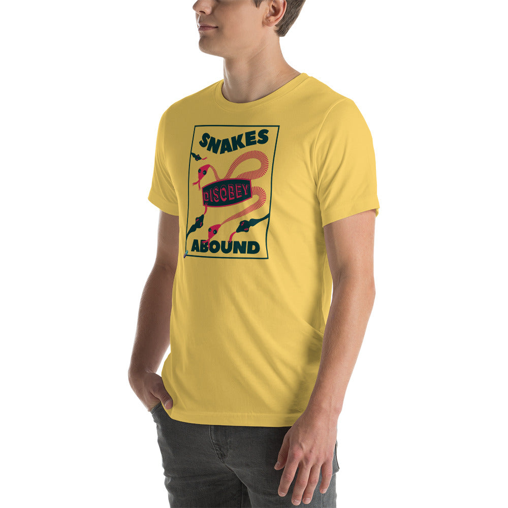Unisex t-shirt Kukloso Disobey 'Snakes Abound' - Free Shipping