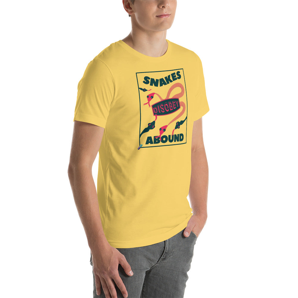 Unisex t-shirt Kukloso Disobey 'Snakes Abound' - Free Shipping