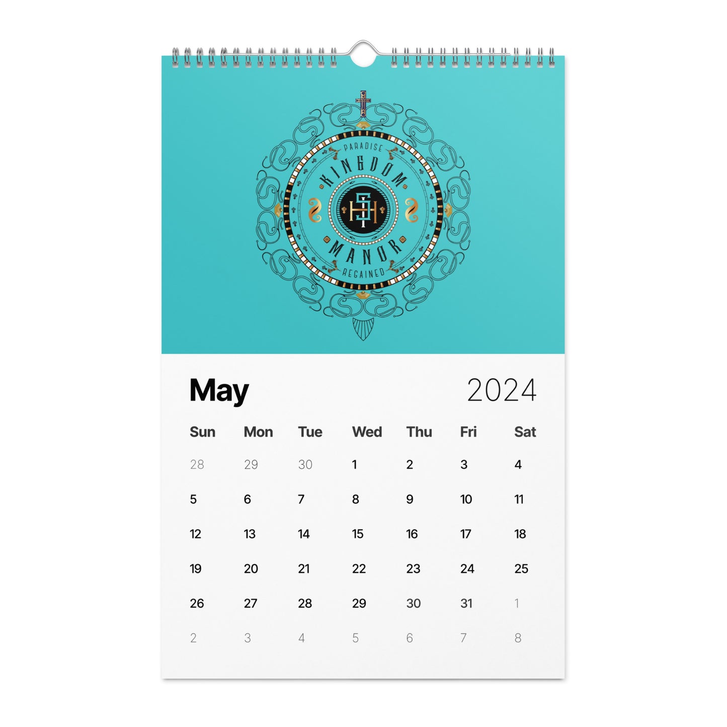 Wall calendar (2024) Kukloso Christian Themed - Free Shipping