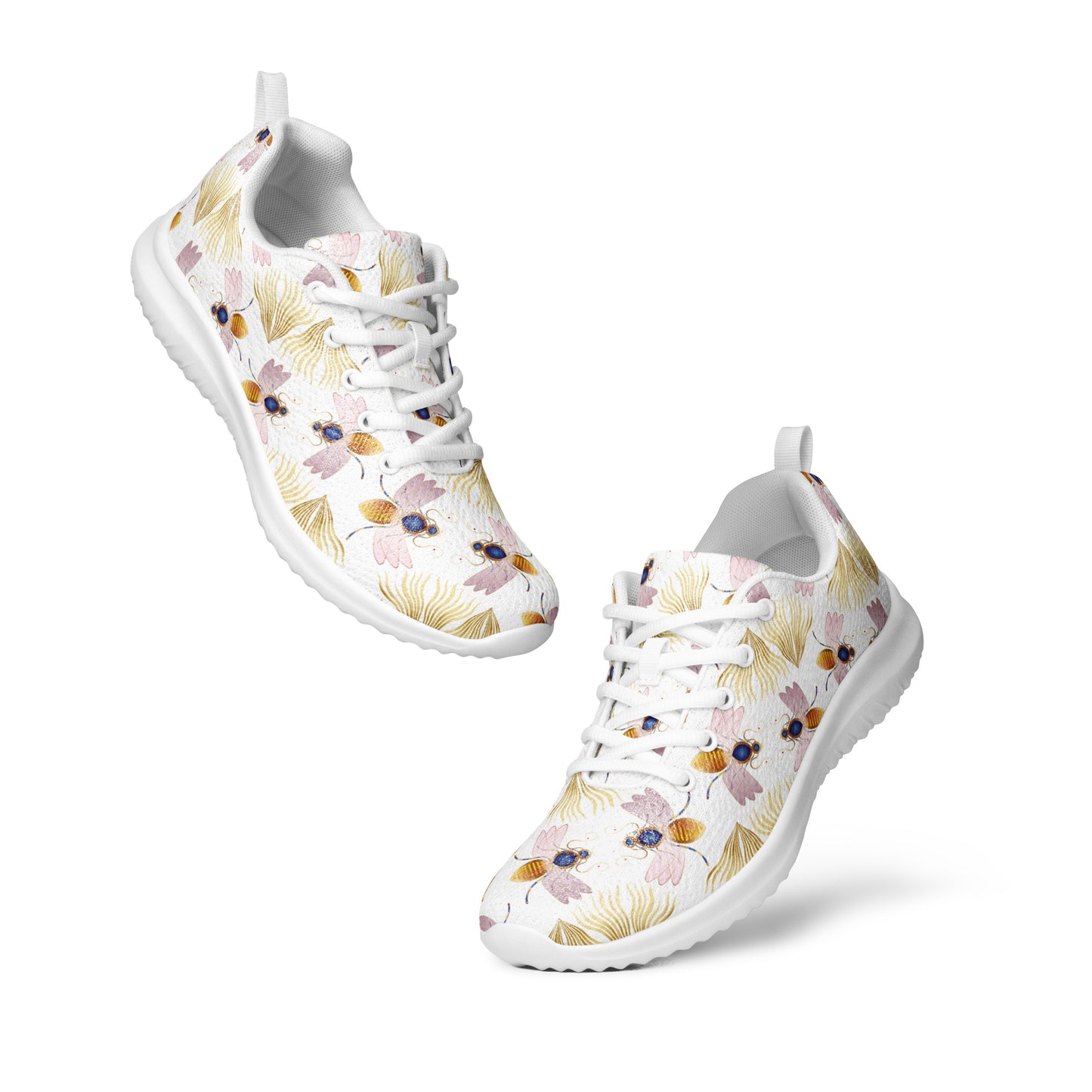 Women’s athletic shoes Kukloso Queen bee No 21 on White - Free Shipping