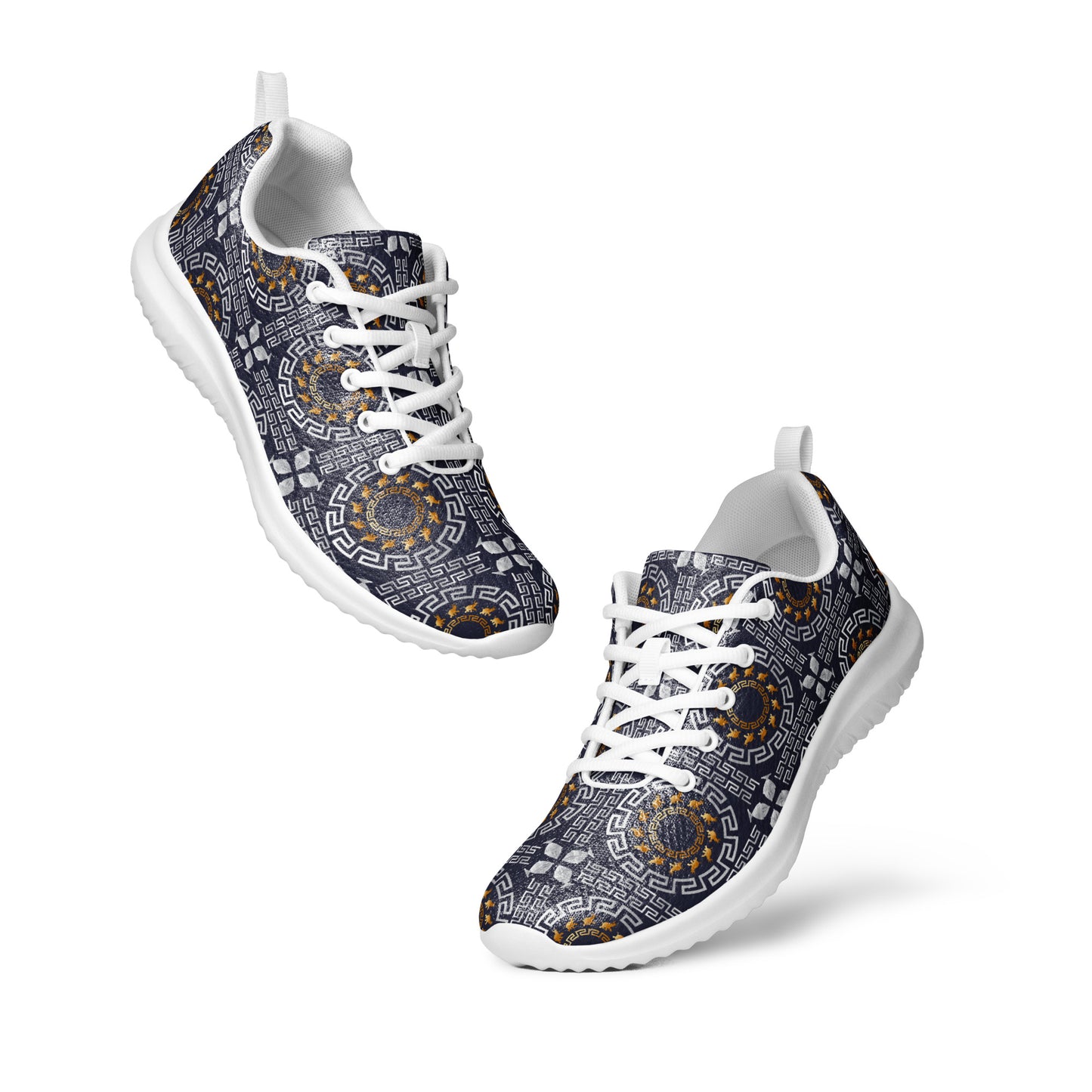 Women’s athletic shoes Kukloso Greek Border No 40 Ganesha on Navy - Free Shipping