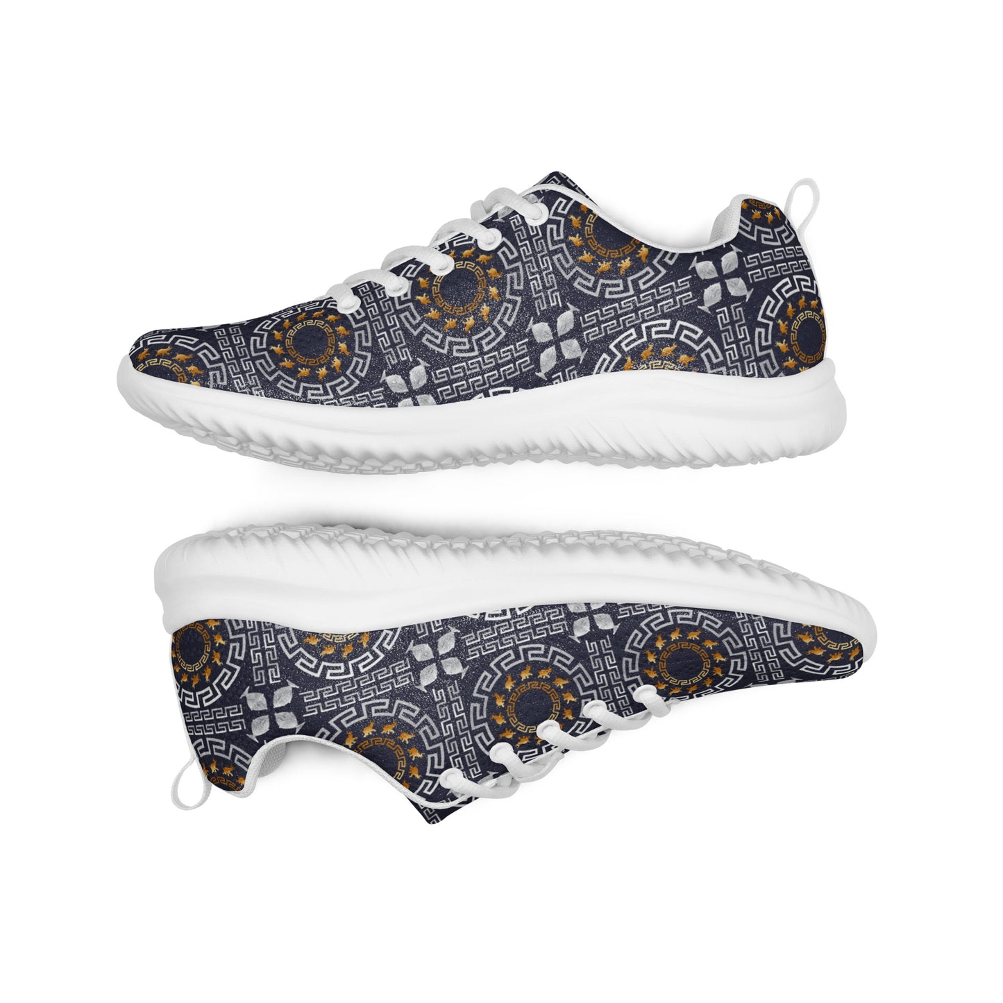 Women’s athletic shoes Kukloso Greek Border No 40 Ganesha on Navy - Free Shipping