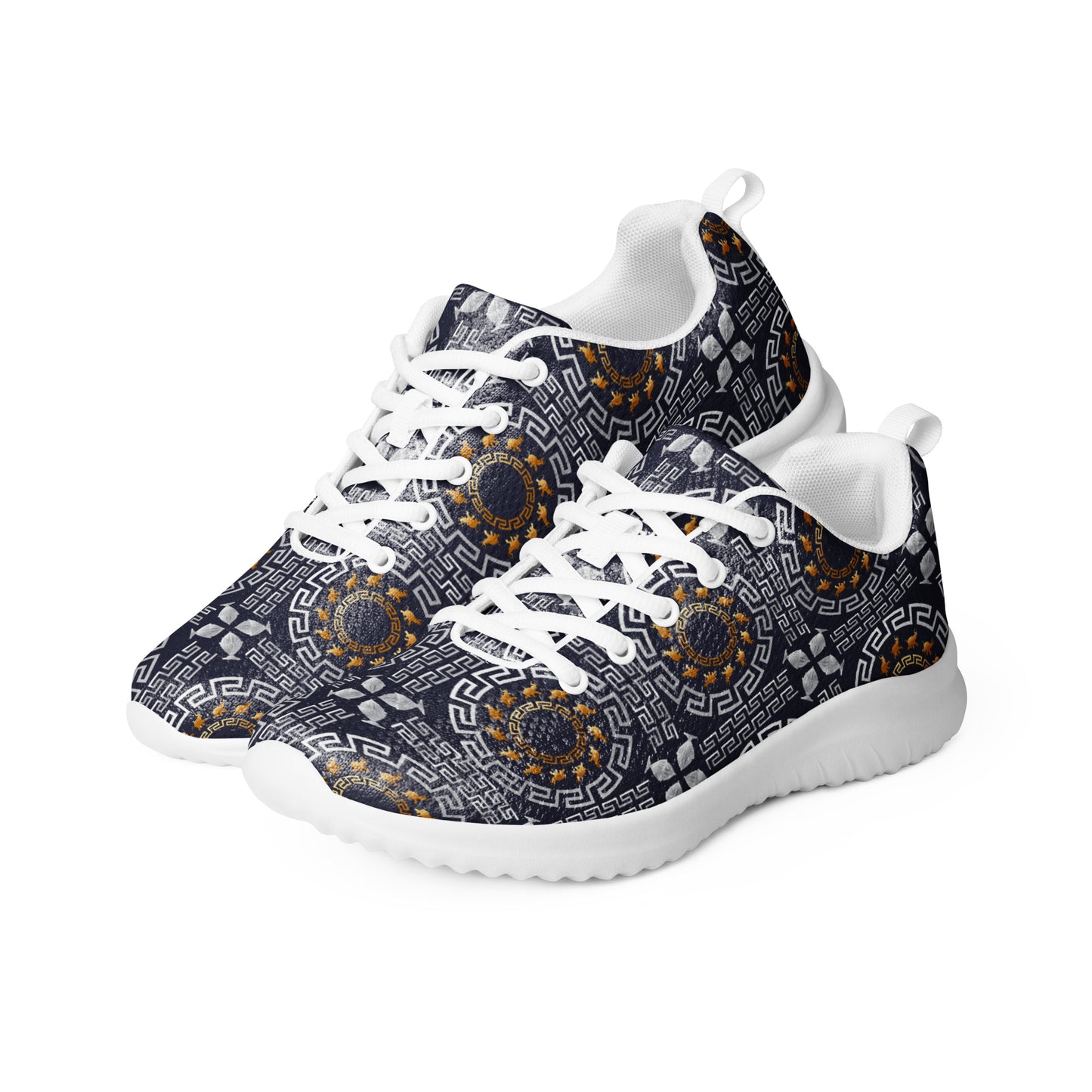Women’s athletic shoes Kukloso Greek Border No 40 Ganesha on Navy - Free Shipping