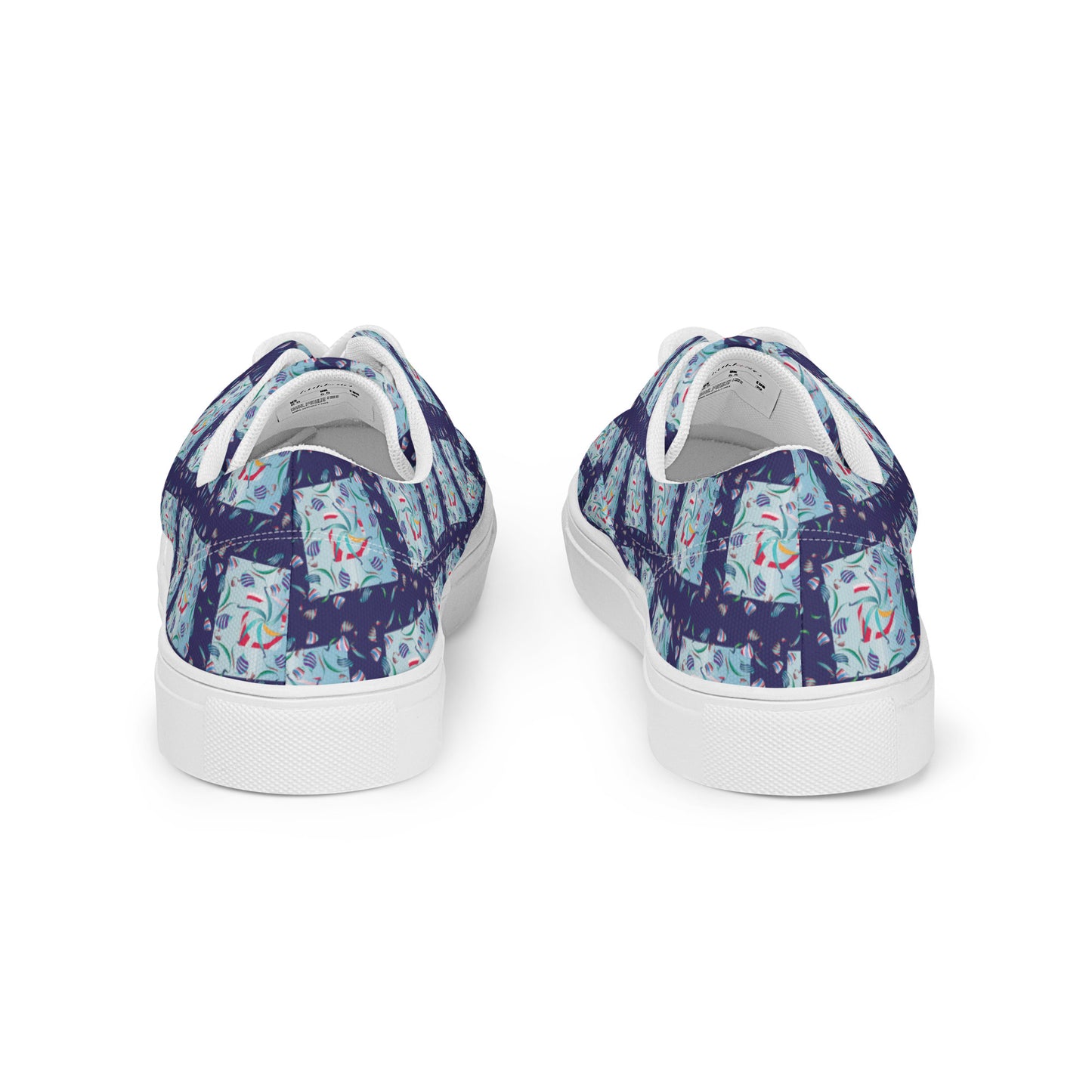 Women’s lace-up canvas shoes Kukloso Whimsical No 10 Navy - Free Shipping