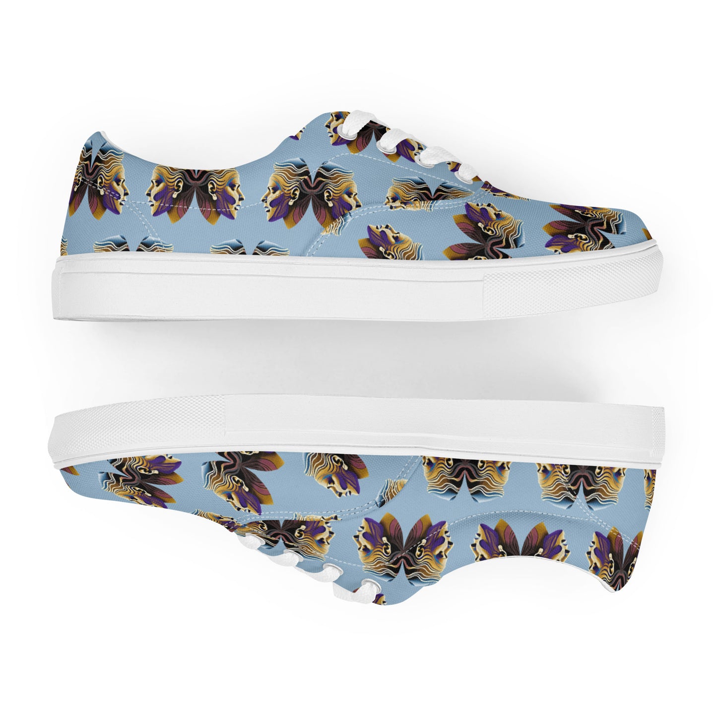 Women’s lace-up canvas shoes Kukloso Cubist Faces No 5 - Free Shipping
