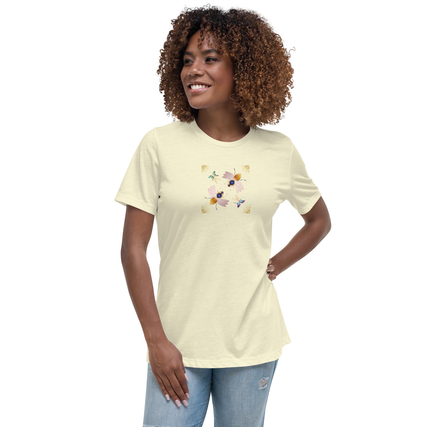 Women's Relaxed T-Shirt Kuklos 4409 Honey Bees Free Shipping