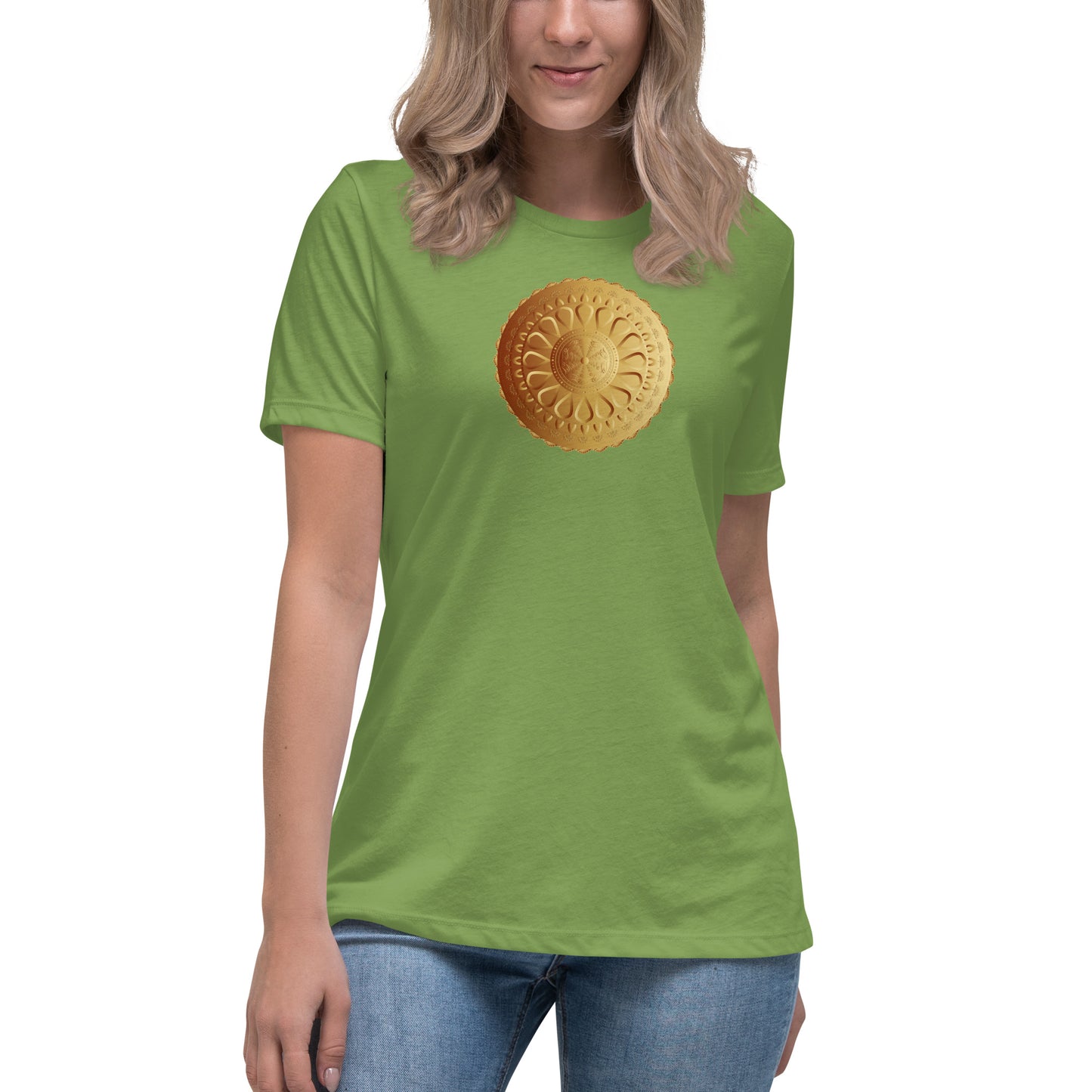 Women's Relaxed T-Shirt Kuklos 4345 Mandala Gold color Free Shipping