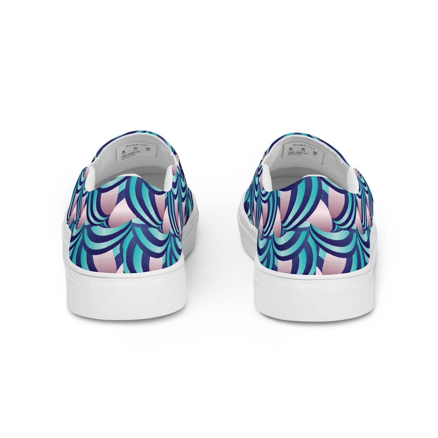 Women’s slip-on canvas shoes Kukloso Ice Cream Swirls No 4 - Free Shipping