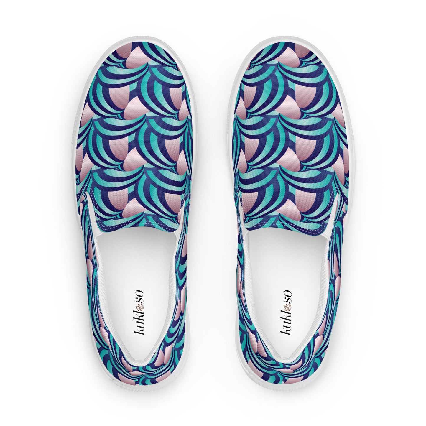 Women’s slip-on canvas shoes Kukloso Ice Cream Swirls No 4 - Free Shipping