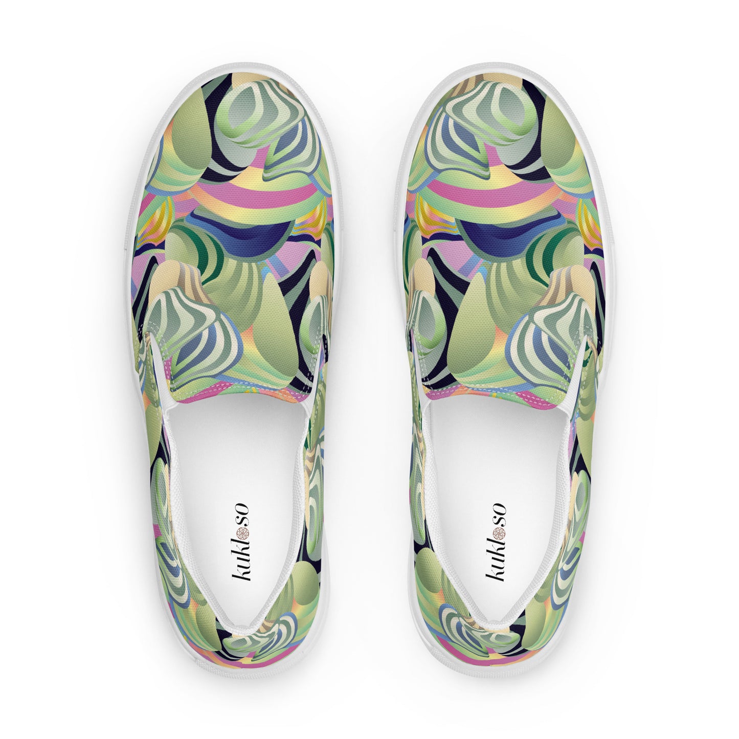 Women’s slip-on canvas shoes Kukloso Ice Cream Swirls No 42 - Free Shipping