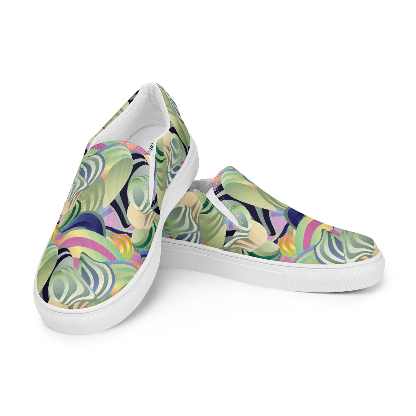 Women’s slip-on canvas shoes Kukloso Ice Cream Swirls No 42 - Free Shipping