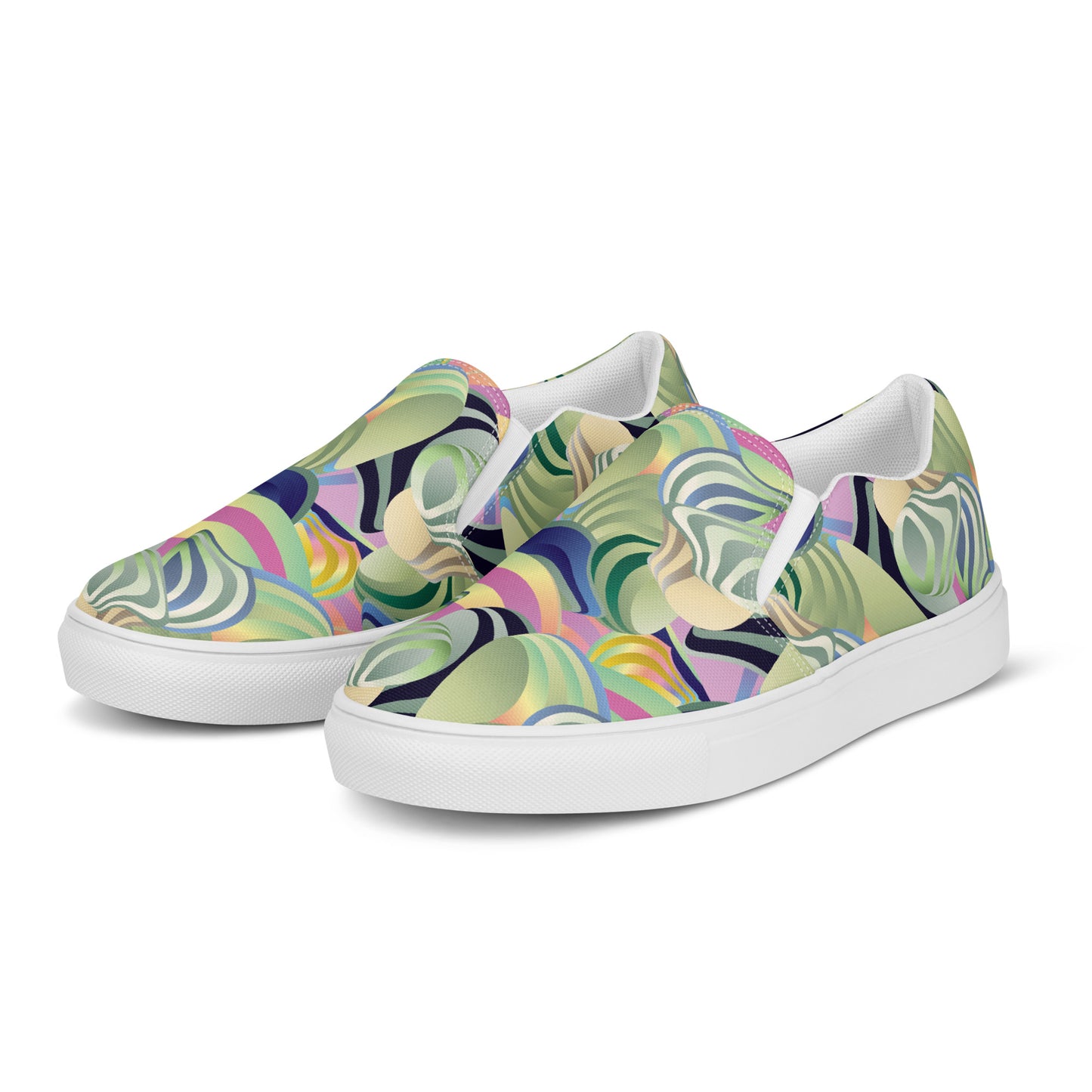 Women’s slip-on canvas shoes Kukloso Ice Cream Swirls No 42 - Free Shipping