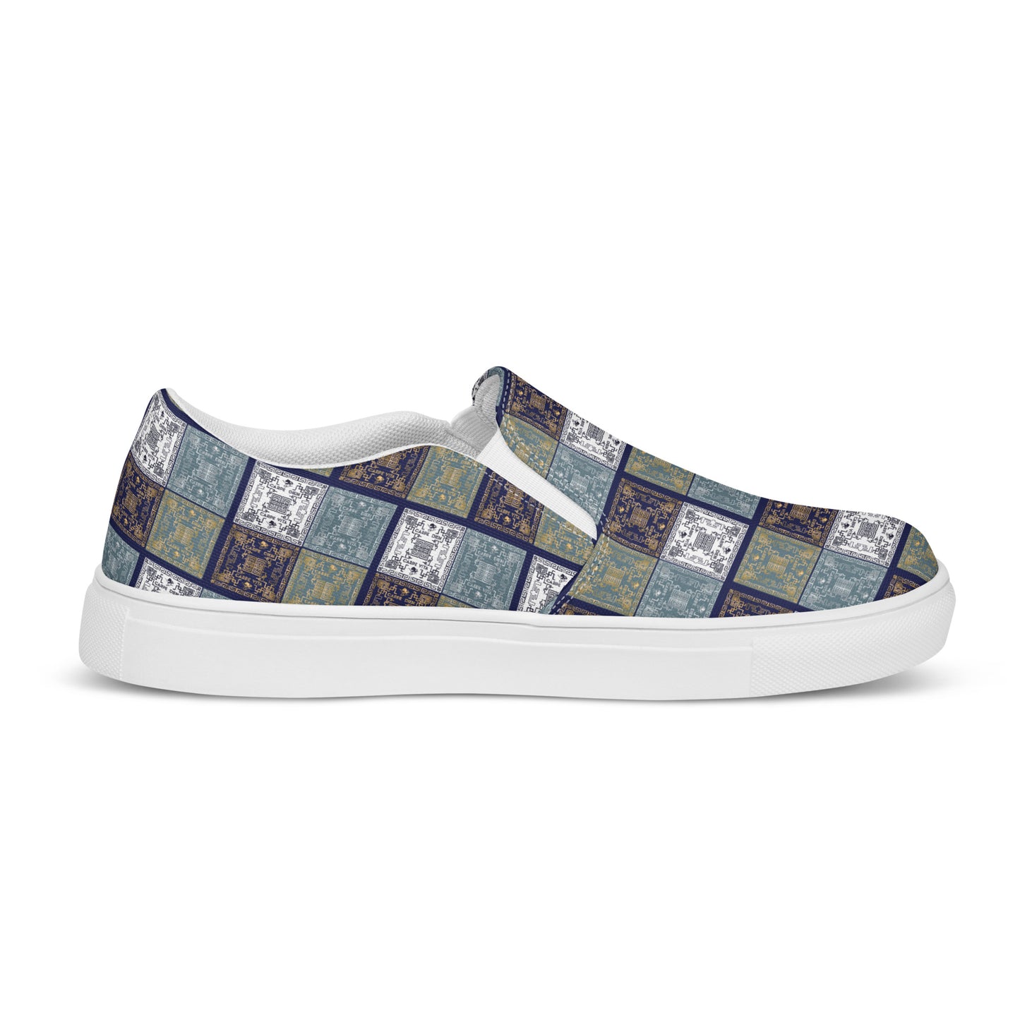 Women’s slip-on canvas shoes Kukloso Greek Border No 50 Carpe Diem - Free Shipping