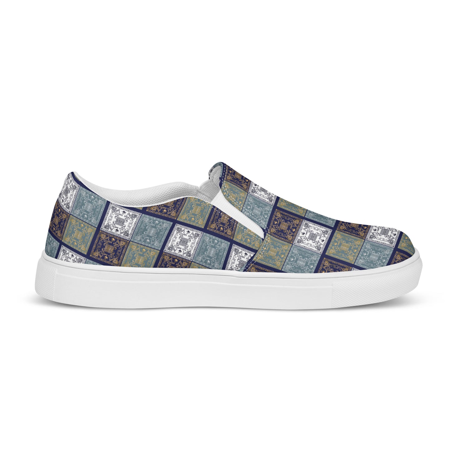 Women’s slip-on canvas shoes Kukloso Greek Border No 50 Carpe Diem - Free Shipping