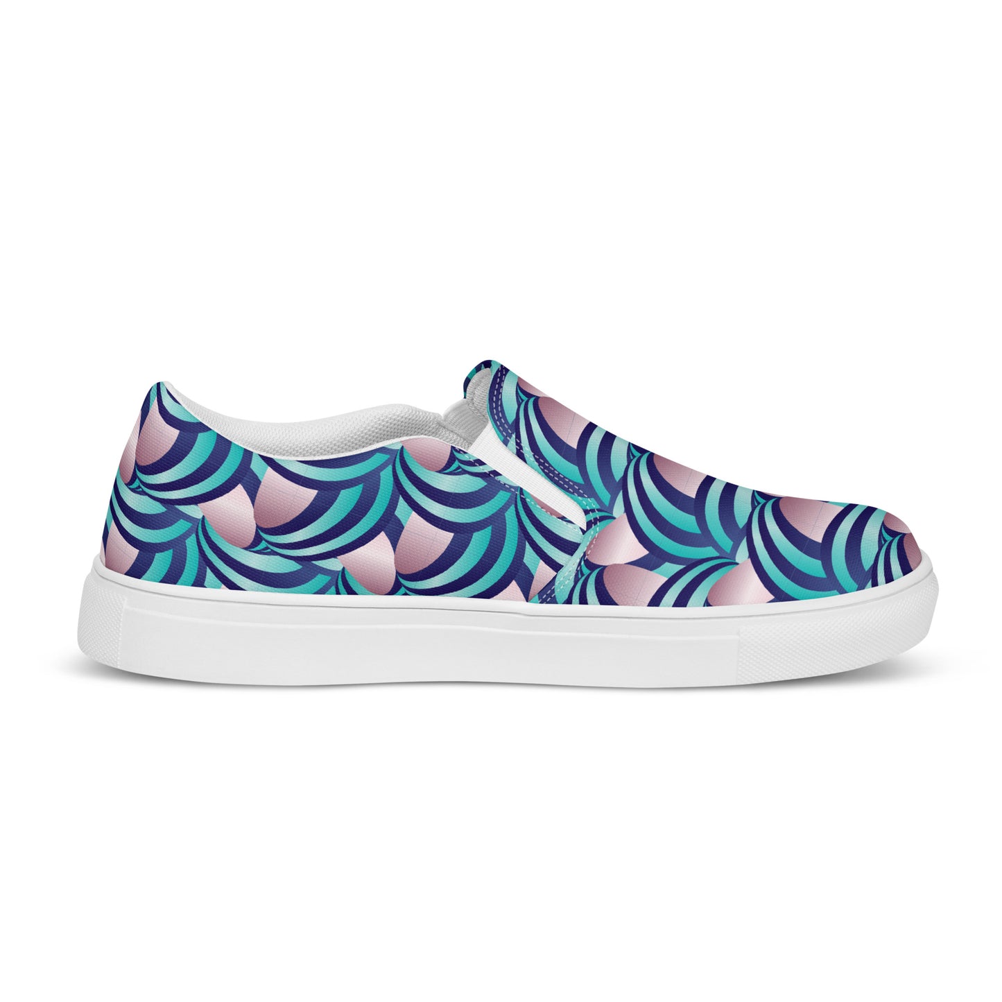 Women’s slip-on canvas shoes Kukloso Ice Cream Swirls No 4 - Free Shipping