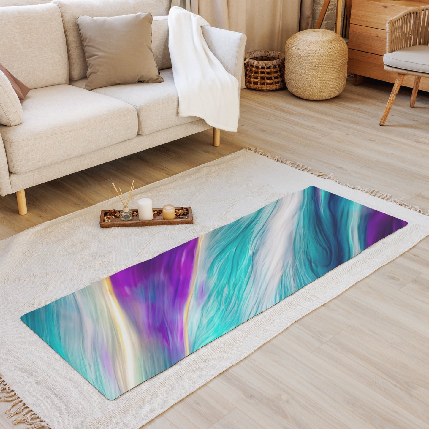 Yoga mat Kukloso No 18 Purple - Aqua Colors Free Shipping
