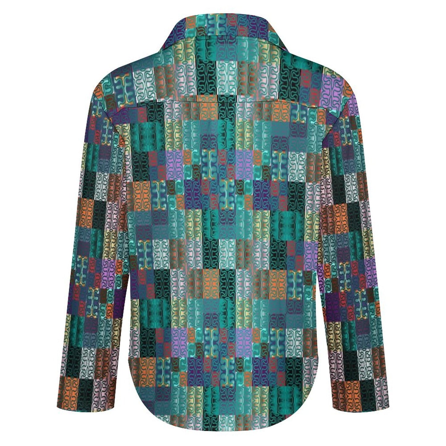 Long Sleeve Shirt Blouse Kukloso Abstract No 265