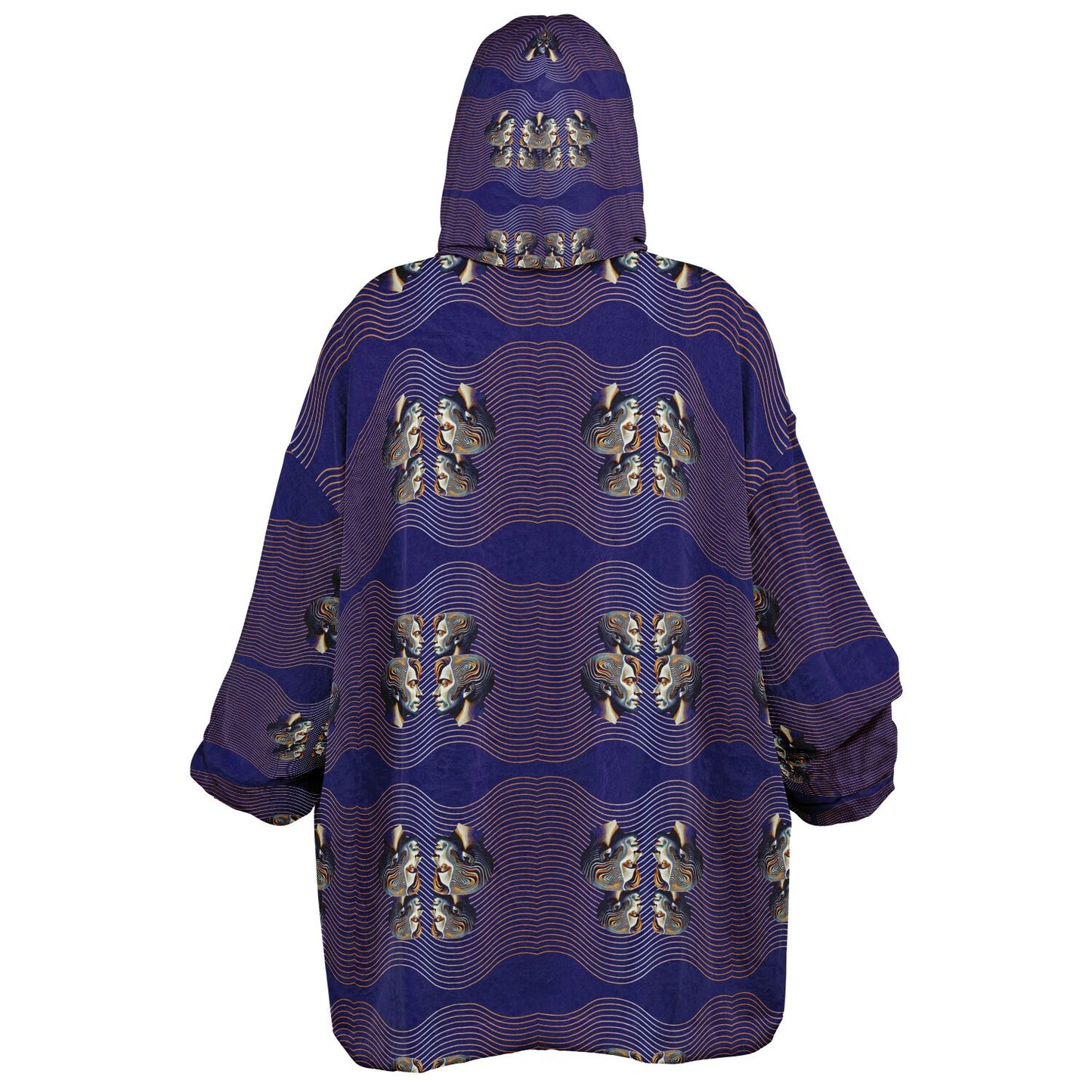 Snug Hoodie Economy - AOP Kukloso Cubist Faces No 43 B - Free Shipping