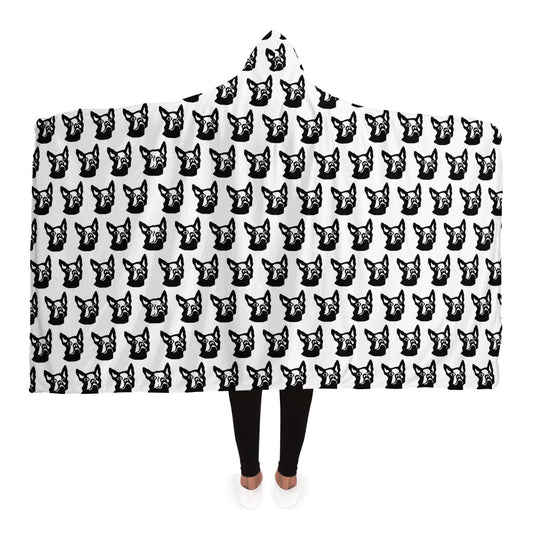 Hooded Blanket - AOP Kukloso Boston Terrier Dog 'American Gentleman' - Free Shipping