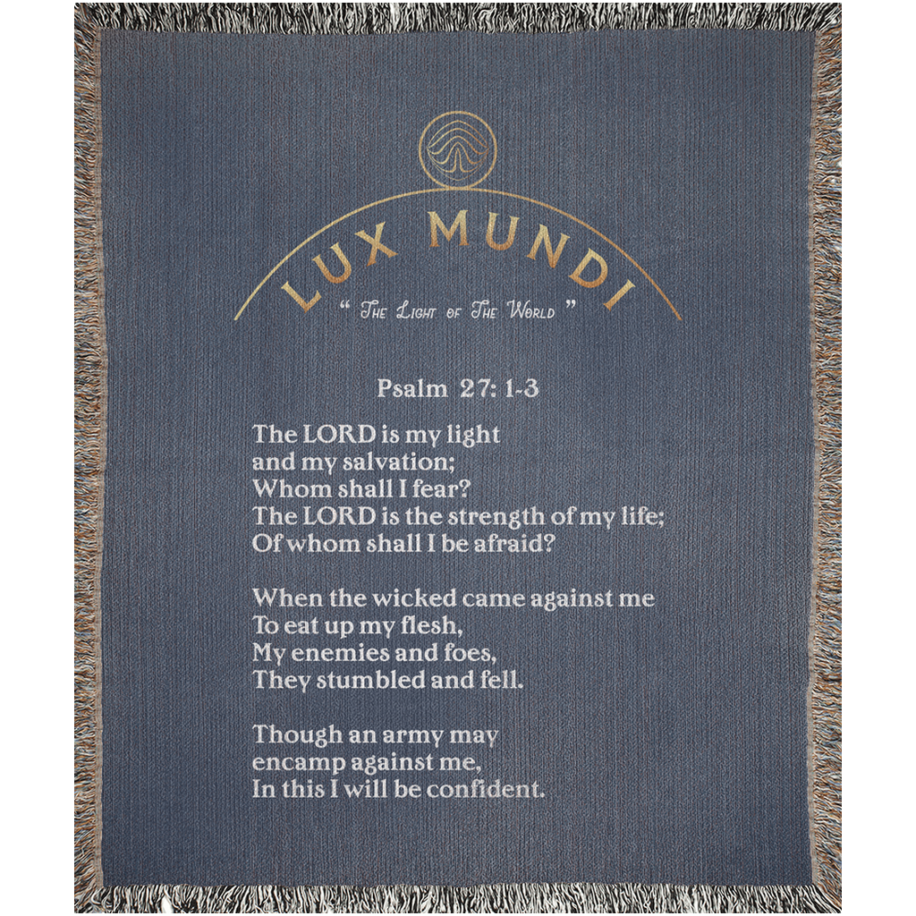 Woven Blankets Kukloso 'Lux Mundi' No 6 Psalm 27:1-3 Version 1 - Free Shipping