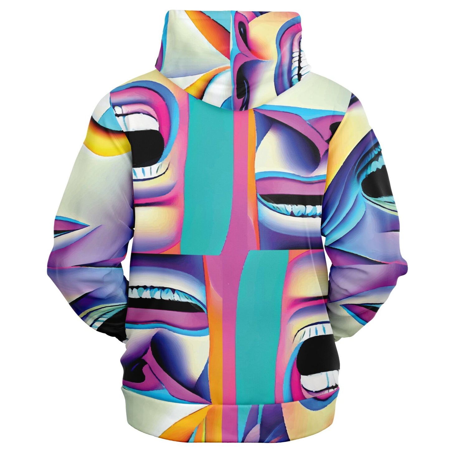 Fashion Zip-Up Hoodie - AOP Kukloso Cubist Faces No 7 A  - Free Shipping