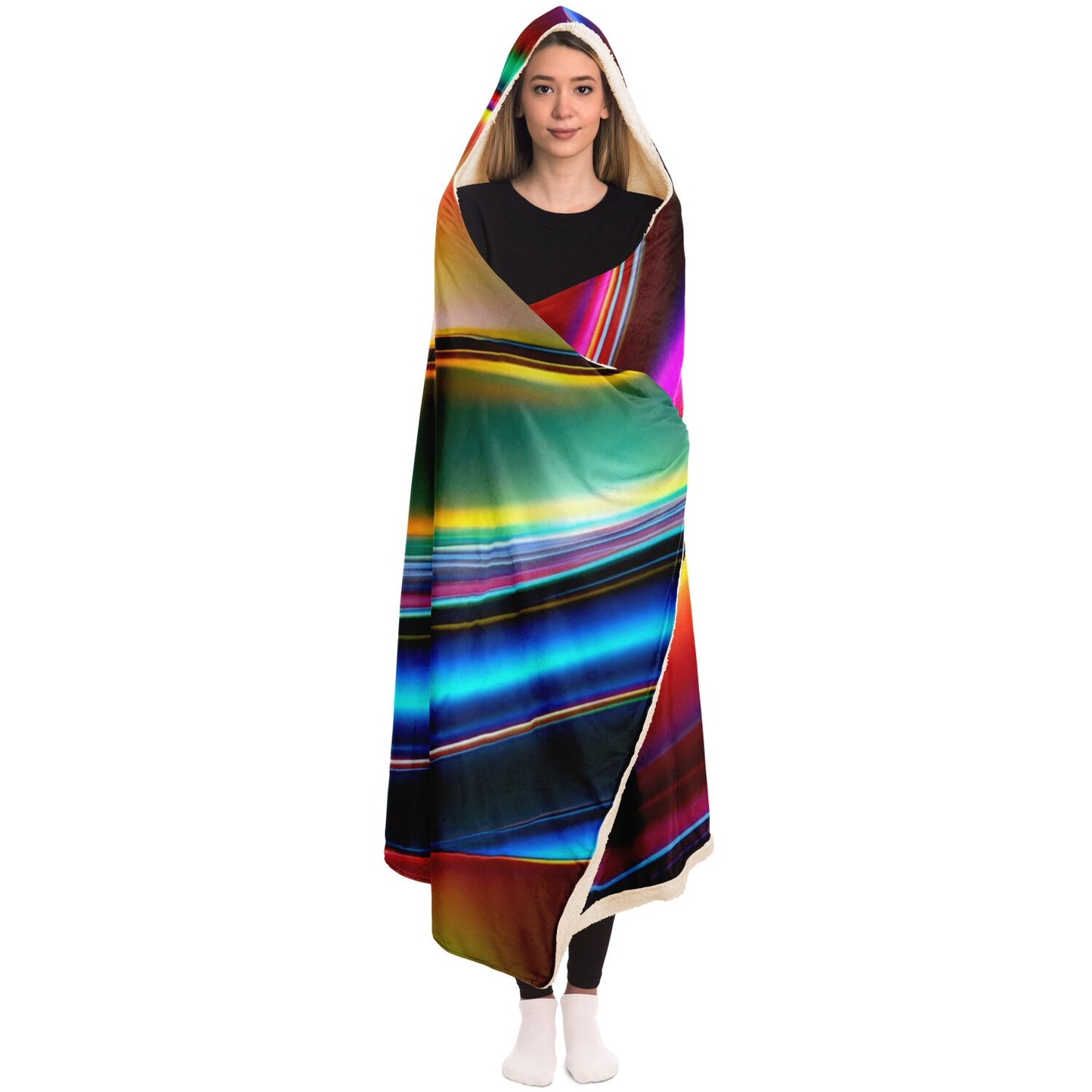 Hooded Blanket - AOP Kukloso Color Flows No 2 - Free Shipping