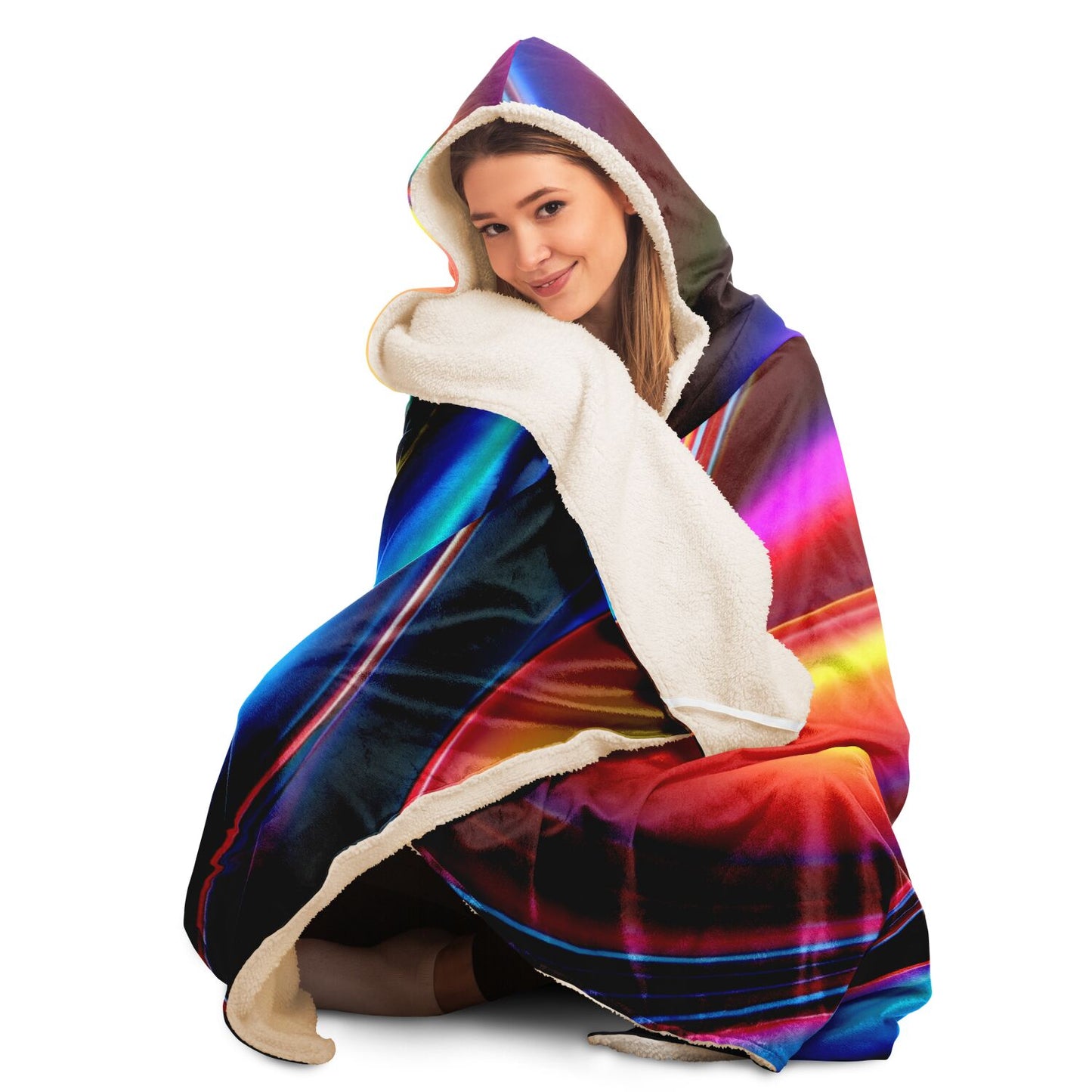 Hooded Blanket - AOP Kukloso Color Flows No 2 - Free Shipping