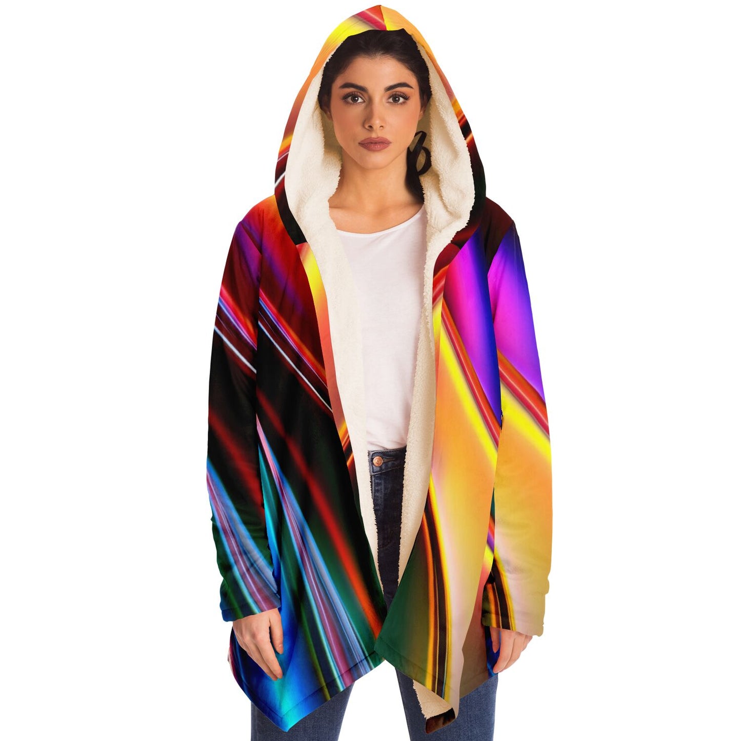 Microfleece Cloak - AOP Kukloso Color Flows No 4 - Free Shipping