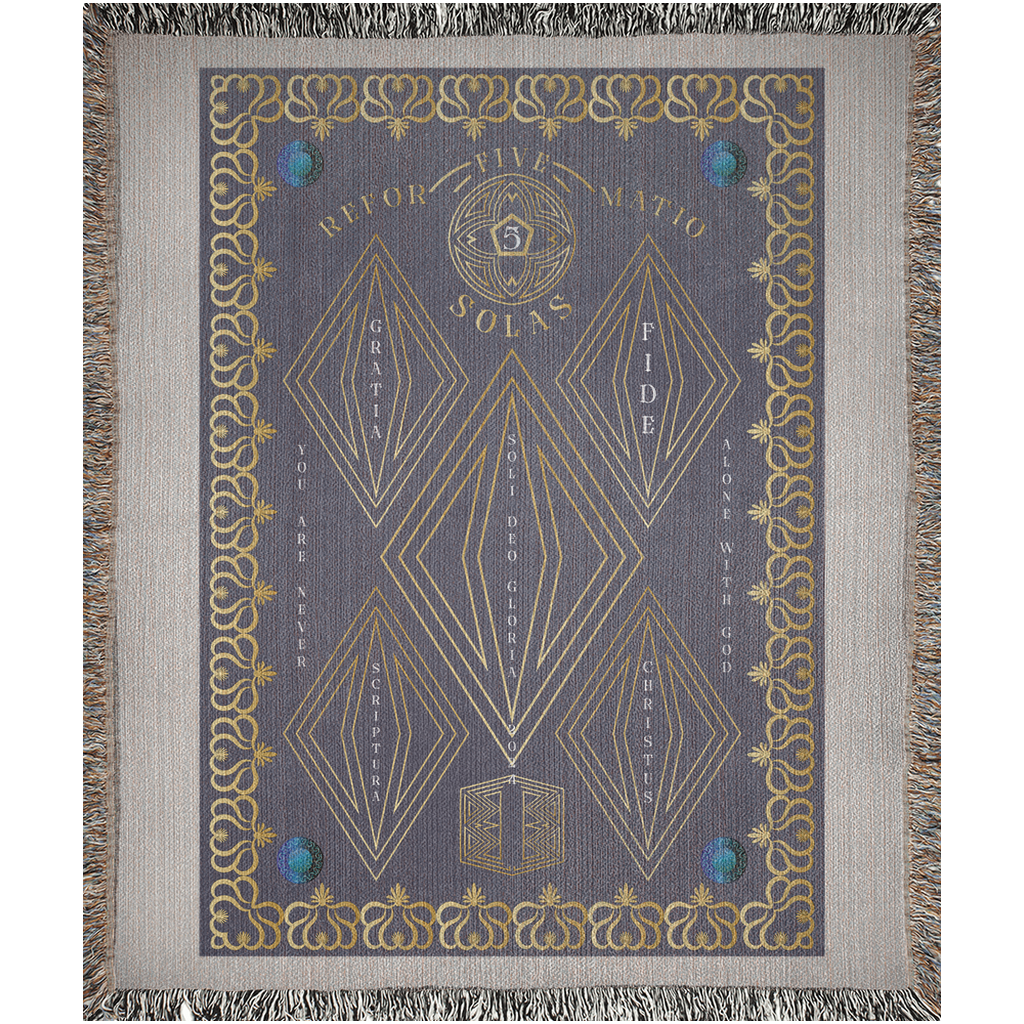 Woven Blankets  Kukloso 'The Five Solas of the Reformation' - Free Shipping