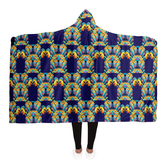 Hooded Blanket - AOP Kukloso Space Faces No 27 - Free Shipping