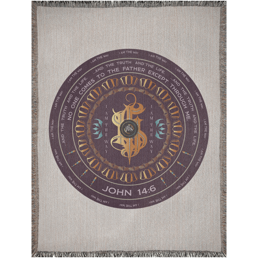 Woven Blankets Kukloso IHS Christogram "I Am The Way" - Free Shipping