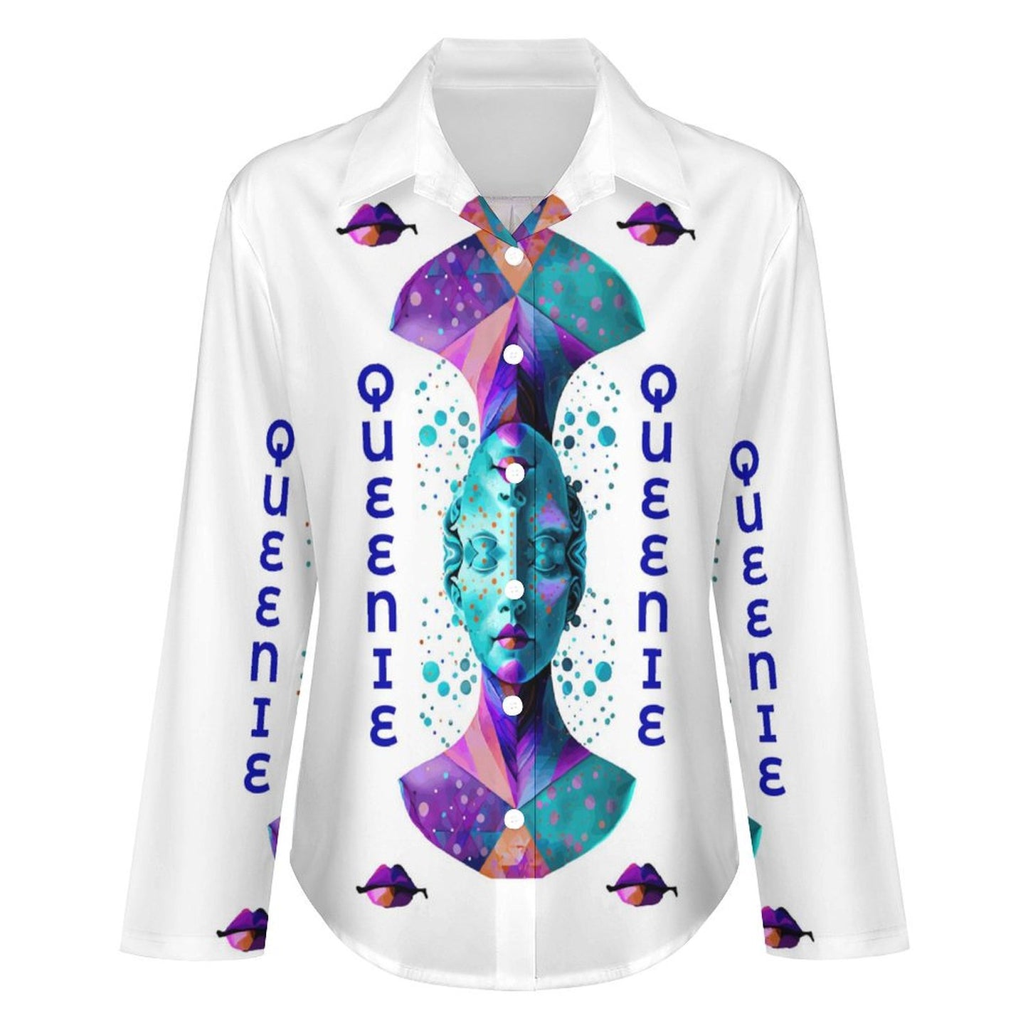 Long Sleeve Shirt Blouse Kukloso Abstract No 365