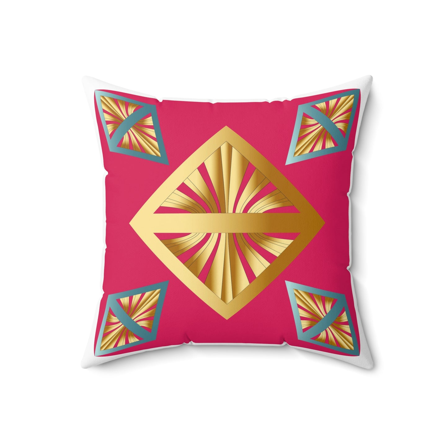 Spun Polyester Square Pillow Kukloso Ancient Geometrica No 37 - Free Shipping