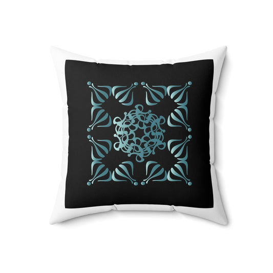 Spun Polyester Square Pillow Kukloso Ancient Geometrica No 30 - Free Shipping