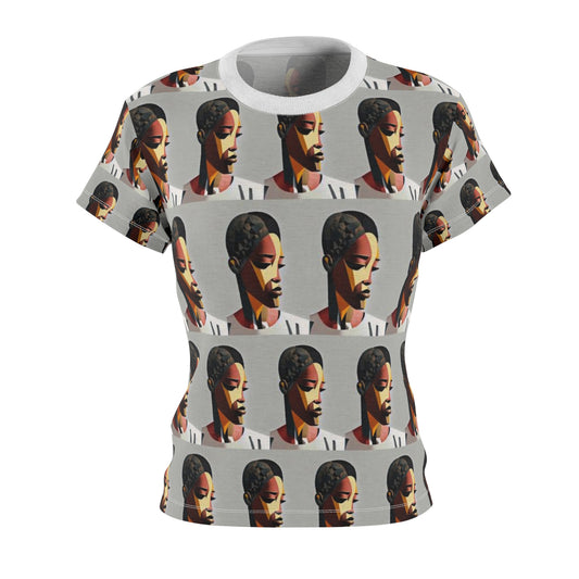 Women's Cut & Sew Tee (AOP) Kukloso Cubist Faces No 12 - Free Shipping