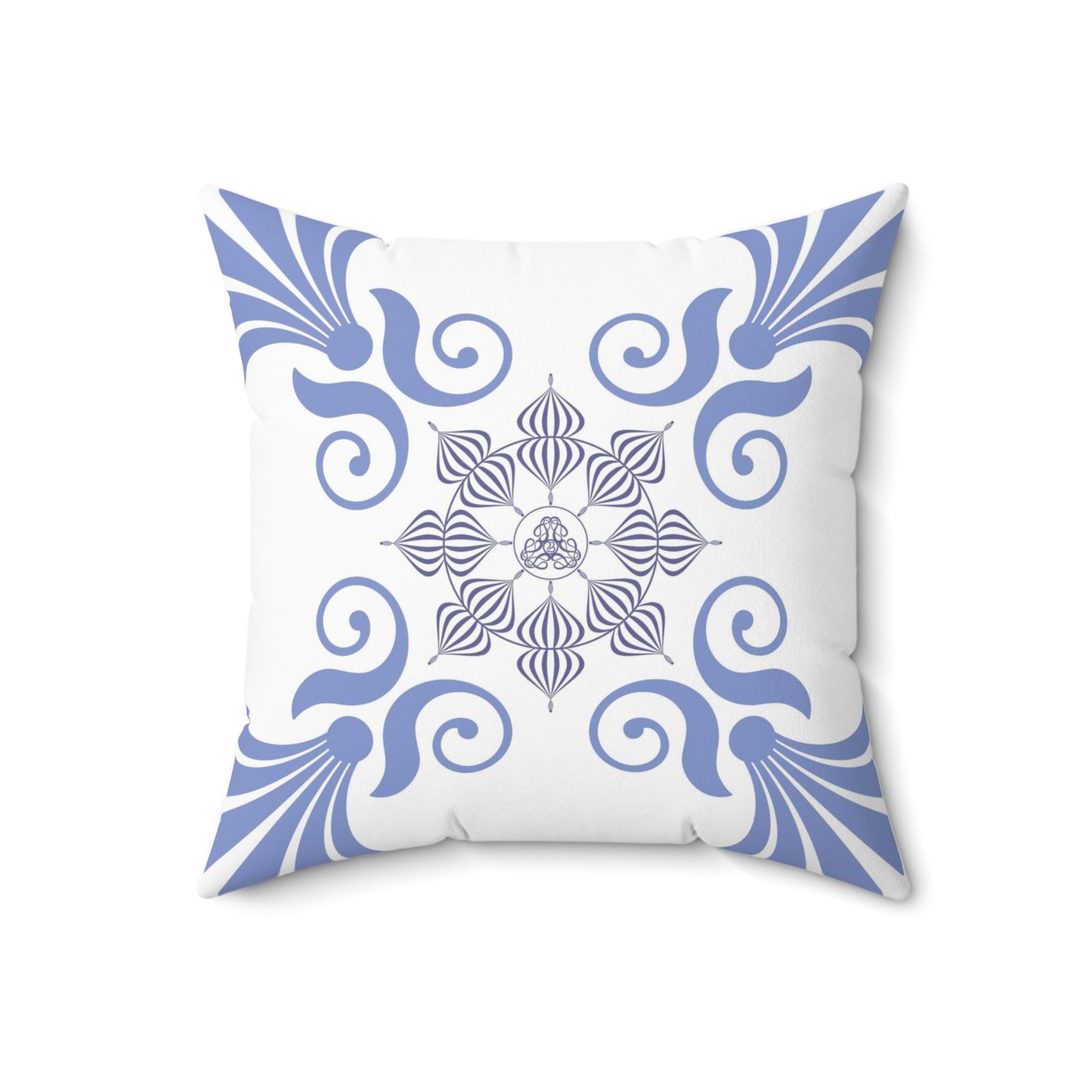 Spun Polyester Square Pillow Kukloso Fleurons No 39- Free Shipping