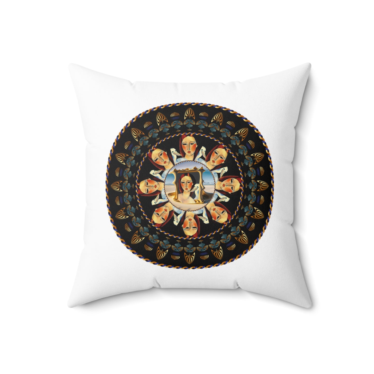 Spun Polyester Square Pillow Kukloso 'The Ruler' - Free Shipping