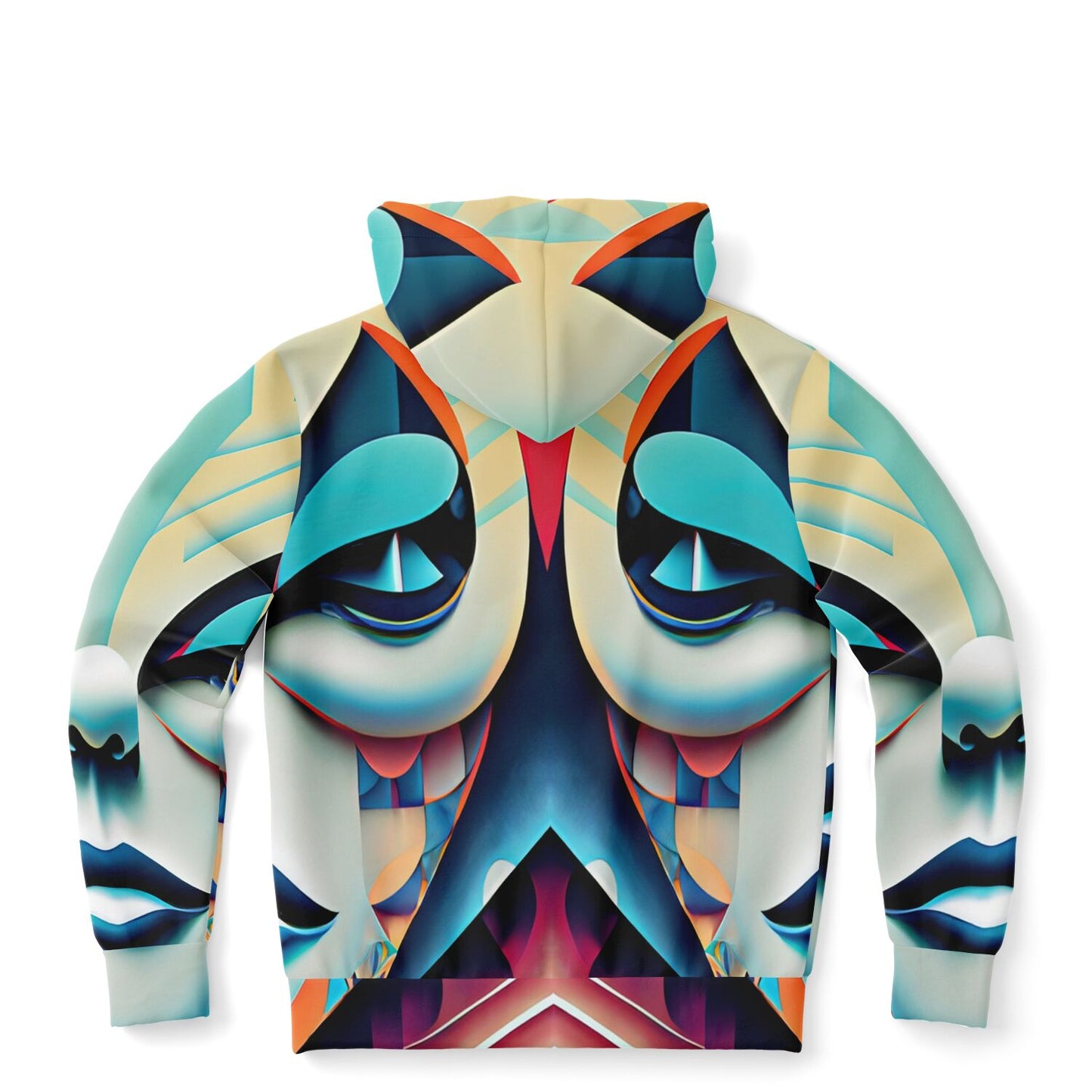 Fashion Zip-Up Hoodie - AOP  Kukloso Cubist Faces No 10 Multicolored - Free Shipping