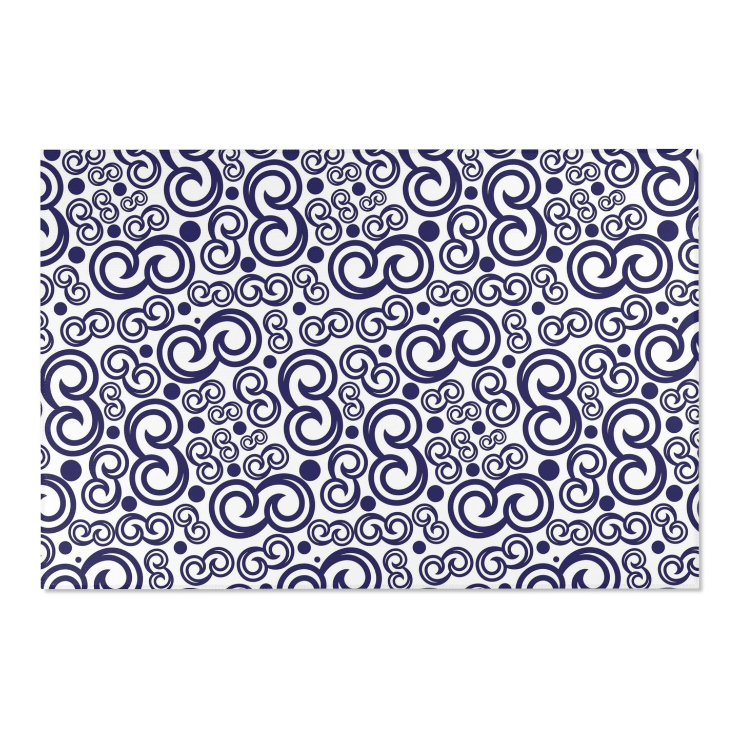 Area Rugs Kukloso Fleurons No 77 Navy - Free Shipping