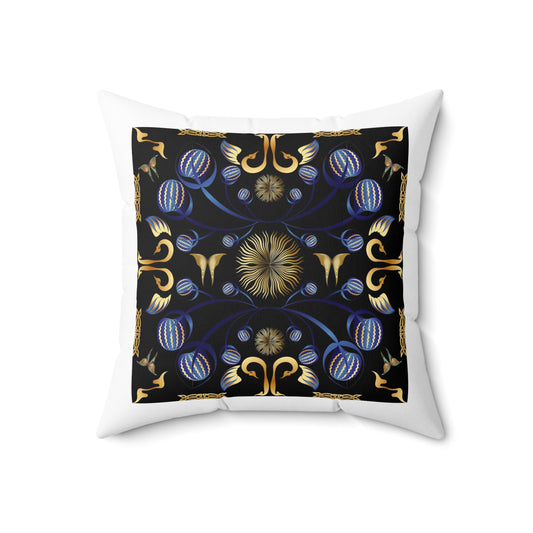 Spun Polyester Square Pillow Kukloso Ancient Geometrica No 21- Free Shipping