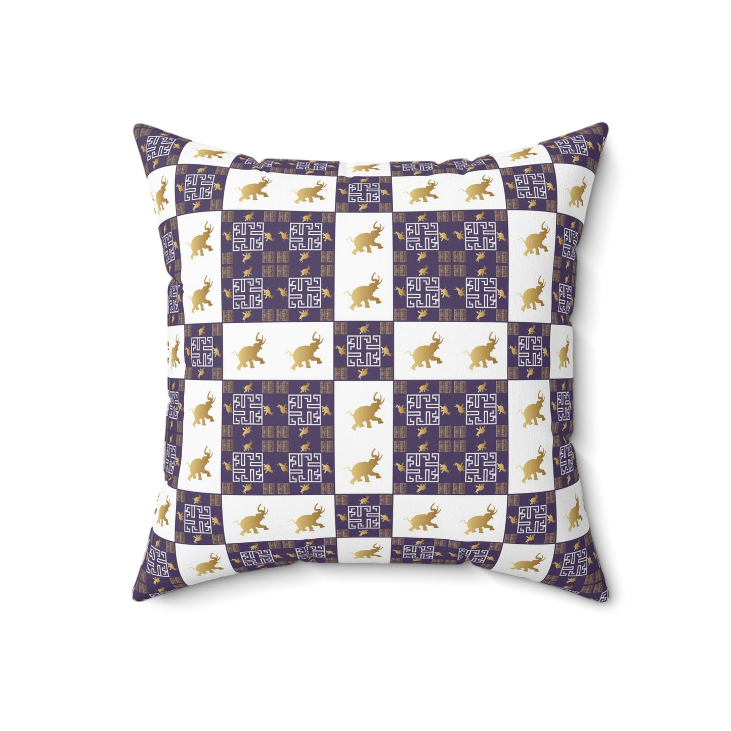 Spun Polyester Square Pillow Kukloso Greek Border Patterns No 2 - Free Shipping